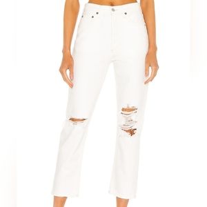 Agolde Riley High Rise Straight Crop in Veil